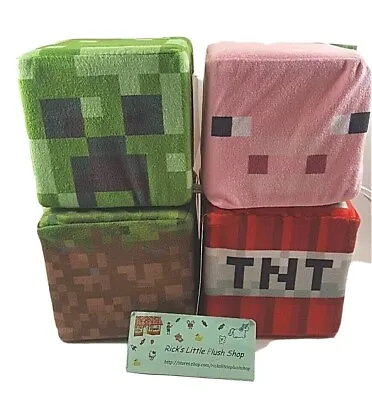 Minecraft Plush Cubes 5  Stuffed Toys Dolls Mojang Jinx Video Game Cute Gift • $8.50