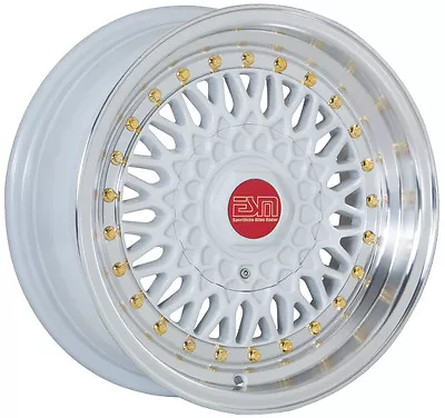 $760 • Buy 15x7 +15 White 4x100 5x100 ESM-02R Wheels Rims VW Mk1 Jetta Golf GTI Honda 