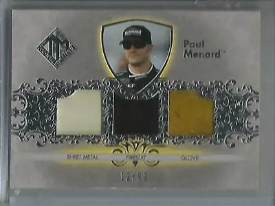 Paul Menard 2012 Total Memorabilia Race Used Sheet Metal-Firesuit-Glove #12/99 • $10