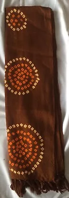 £7.50 • Buy Large Handwoven Pure Cashmere Scarf Brown