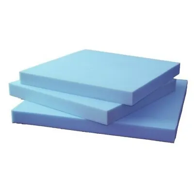 Upholstery Foam Cut To Size Cushion Seat Pads Sofa Bench Blue Firm High Density • £12.99