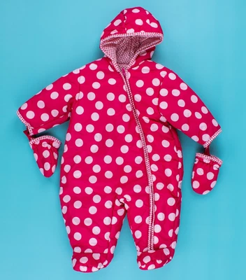 £6.99 • Buy M&S Baby Girls Snowsuit Pramsuit 3-6 Months Pink Cotton Polka Dot Spotty Thick