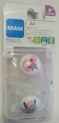 MAM Air 6+ Months Skin Soft Silicone Puppy Dog Bunny BPA Free 2pk Pacifiers • $7.99