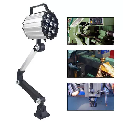 12W LED Lathe Lamp Adjustable Arm Flexible Working Light For CNC Milling Machine • $119.99