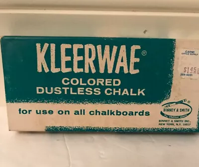 Vintage Binney & Smith Kleerwae Colored Dustless Chalk  • $8.99