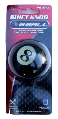 Manual Shift Knob Stick Shifter Gear Knob 8BALL Interior Black Pool Ball PM-2272 • $12.76