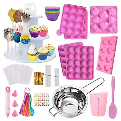 CAKE POP MAKER KIT Silicone Mold Set Chocolate Candy 454 Pcs MAKMENG • $48.34