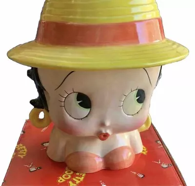 Betty Boop Yellow Hat With Blue Bird 2pc Ceramic Cookie Jar Vandor Mint Nib • $229.95