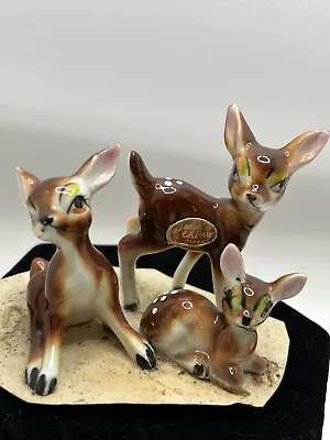 Vintage Miniature Fawn Figurines Bone China 1950s • $30