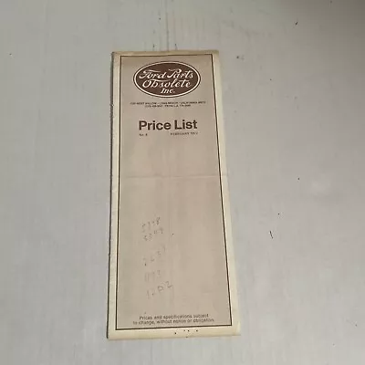 Ford Parts Obsolete Model A Parts Catalog 1977 Price List #4 Vintage NHRA SCTA • $19.99