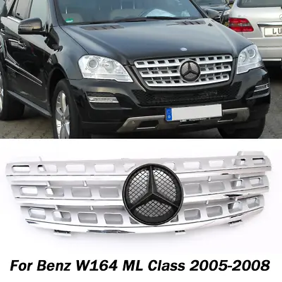 AMG Grille Grill W/Emblem For Mercedes Benz 2005-2008 W164 ML320 ML500 ML350 • $77.99