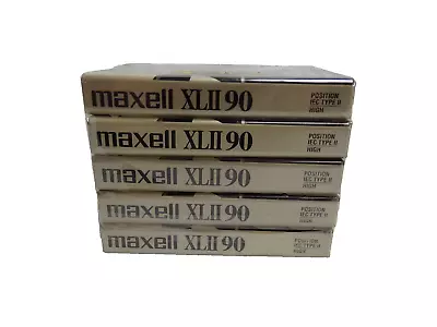 New Vintage Maxell High Bias XLII 90 Audio Cassette Tapes (5 Pack) 90 Minutes • $39.99