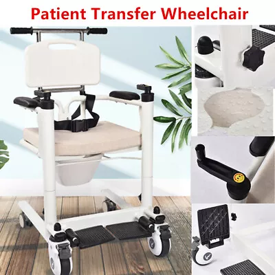 Patient Chair Manual Patient Transferred Lift Wheelchair Height Adjustable • $700