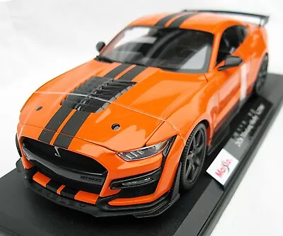 Maisto 1:18 Scale 2020 Ford Mustang Shelby Cobra GT500 Die Cast Model In Orange. • £37.50