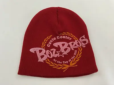 New Vintage Boz Bros Cycle Center Logo Knit Beanie Hat One Size Red • $19.99