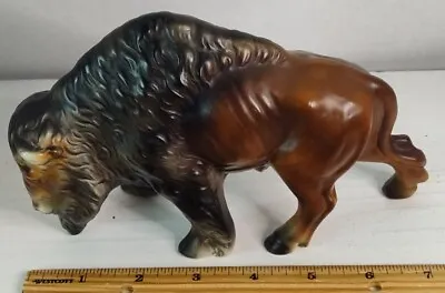 Vintage Japan Porcelain Bison Buffalo Figurine 7.5  X 2.5  And 4.6  Tall • $20