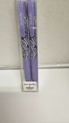 Vera Bradley Deep Night Paisley Retractable Ball Point Pen Black Ink Set Of 2 • $19.99