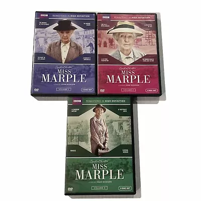 Agatha Christie Miss Marple Volume 1 2 3 DVD Lot 9-Disc Set BBC • $19.95