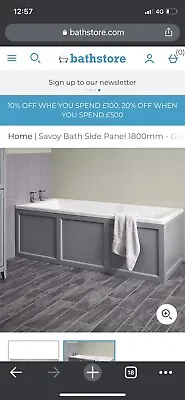 Savoy Homebase 1800 Mdf Bath Panel Gunmetal Grey £160 BNIB • £55