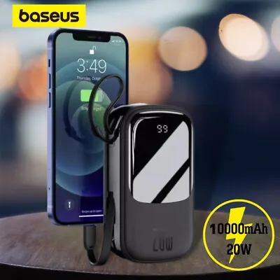 $45.99 • Buy Baseus Power Bank 10000mAh USB C PD 20W Fast Charging Charger Powerbank Battery