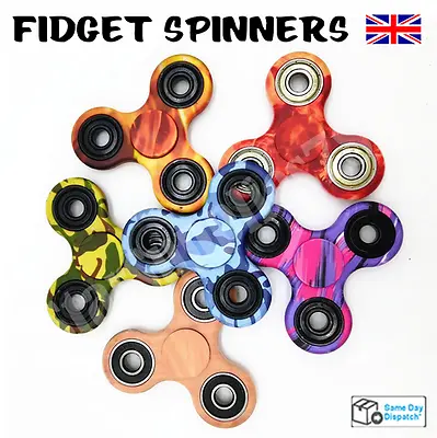 New Ceramic Camouflage Fidget Hand Stress Toy Spinner Edc *special Offer* • £2.49