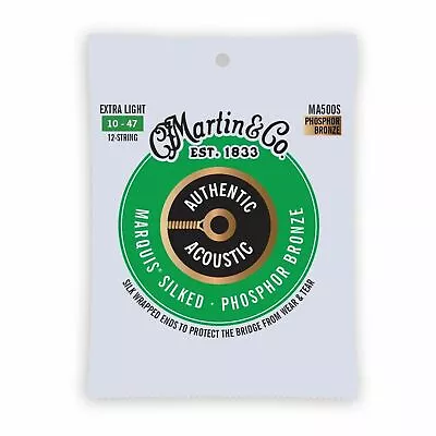 Martin MA500S Authentic Acoustic Marquis Silked Phosphor Bronze Guitar Strings • $12.99