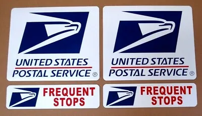 (2)  U.S. MAIL Magnetic Signs  USPS -10  X 12  & (2) FREQUENT STOPS Magnetic • $35.99