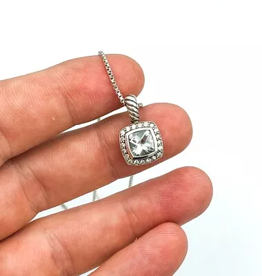 Authentic David Yurman Petite Albion Pendant Necklace With Diamonds - 18  Length • $375