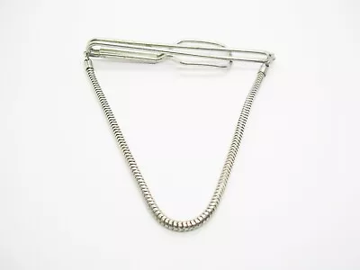 Vintage Tie Chain Mid Century Tie Clip With Chain Simple Design • $19.95