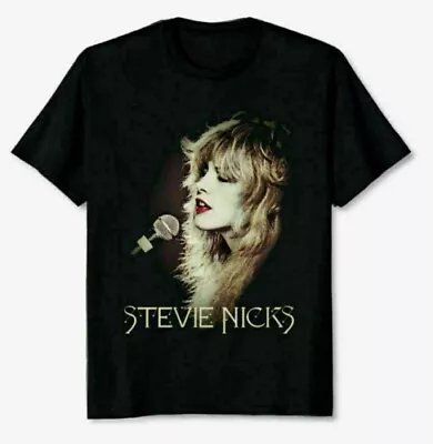 Stevie- Nicks Singer Unisex Black T Shirt Music Tee Gift Black Cotton Vintage • $19.99