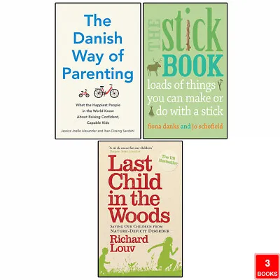 The Danish Way The Stick Book Last Child 3 Books Collection Set Paperback NEW • £26.99