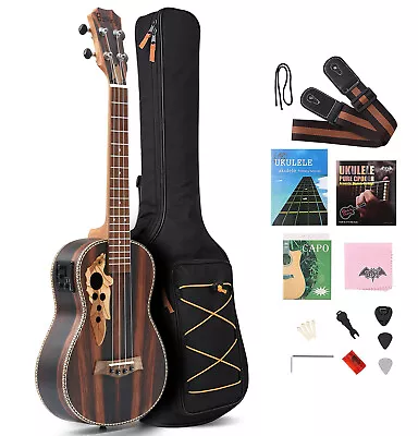 30'' Baritone Ukulele All Blackwood Acoustic Electric Ukelele Uke/Truss Rod/Bag • $109.99