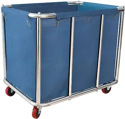 Commercial Laundry Cart With Wheels11.35 Bushel Large Laundry CartHeavy Duty S • $190.99