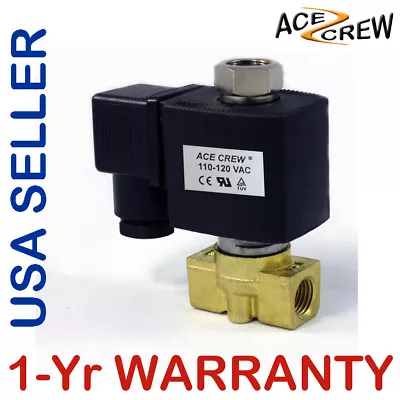 1/4 Inch NORMALLY OPEN 110V-120V AC Brass Solenoid Valve NPT ONE-YEAR WARRANTY • $25.98