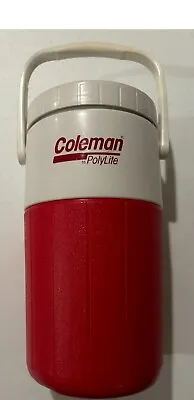 Coleman Polylite 5590 1/2 Gallon Water Jug Cooler Sport Bottle Made In USA Red • $15