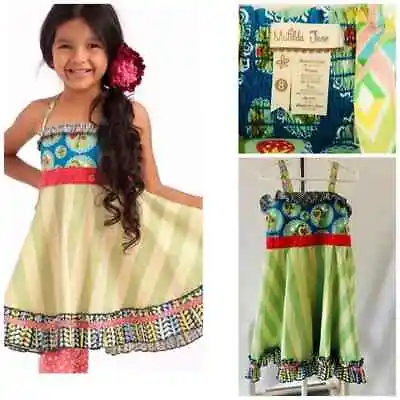 Matilda Jane Ellie Roundabout Dress Limeade Size 8 • $26