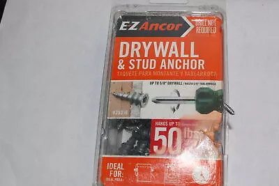 (50-Pk) E-Z Ancor Stud Solver Self-Drilling Drywall Anchors 50lb 25316 • $11.20