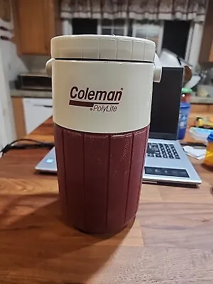 ⭐️ Vintage Coleman PolyLite 1/2 Gallon Water Cooler Jug 5590 1988 Thermos Cool • $5.58