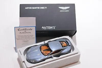 Rare Autoart Aston Martin One 77 Color Villa D’estate Blue Scale 1:18 Limited Ed • $430