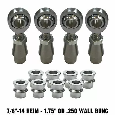 7/8  Chromoly Heim Joint 1.75  OD .250 Wall Sway Bar Tie Rod End Kit HMS Spacers • $149.99