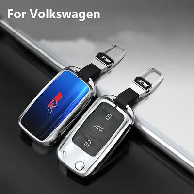 For VW Alloy Car Key Case Cover 3D Mirror POLO BEETLE PASSAT TIGUAN MK5 CC GOLF • $30.97