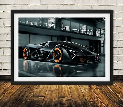 Styled Lamborghini Terzo Millennio - High Quality Premium Poster Print • $34.95