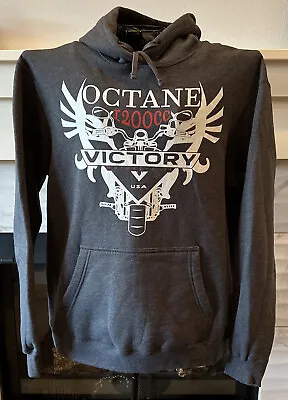 Victory Motorcycles Men's Hoodie Long Sleeve Sweatshirt GREY Graphic L NWOT • $39.80