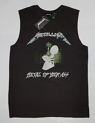 Metallica Charcoal Grey Vest Top Metal Up Your Ass 100% Official • £16.99