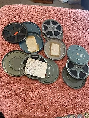 Vintage 8mm Home Movie 4 Metal Reels Vacation Family Christmas Travels 1950-60s • $42