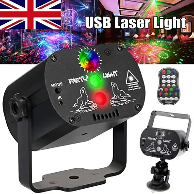 1240 Patterns RGB LED Laser Projector Light Disco Party Lights For DJ Stage Show • £18.99