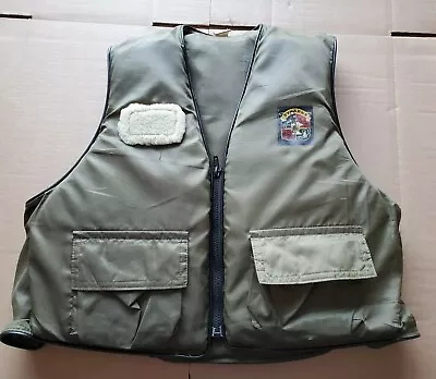 Vtg Stearns Fishing Vest Life Vest Large / XL Green • $35