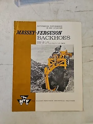 Vintage 1961 Massey Ferguson 185 & 220 Backhoes Dealer Sales Brochure • $13.45