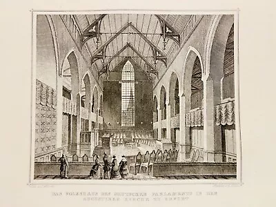 Antique Etching 1837 Steel Engraving August Cathedral Church Erfurt Steel Engraving • $40.95