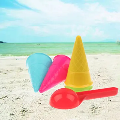 £4.19 • Buy 5 Pcs/lot Cute Ice Cream Cone Scoop Sets Beach Toys Sand Kids Childr Mj